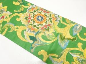 西陣まいづる製　唐草唐華文織り出し　振袖用袋帯